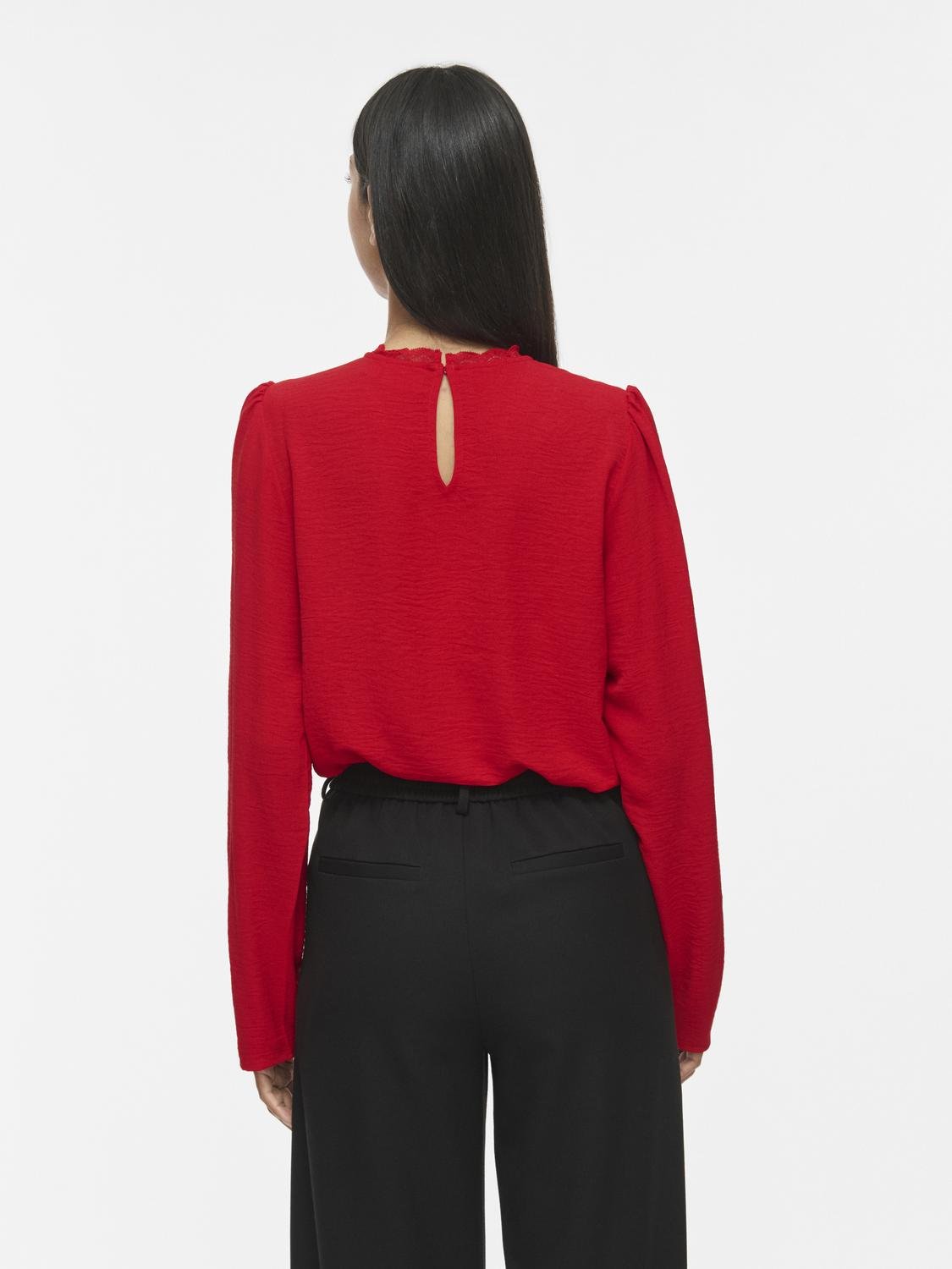 VIPALLAS Top - Racing Red - VERO MODA & VILA Bergvik